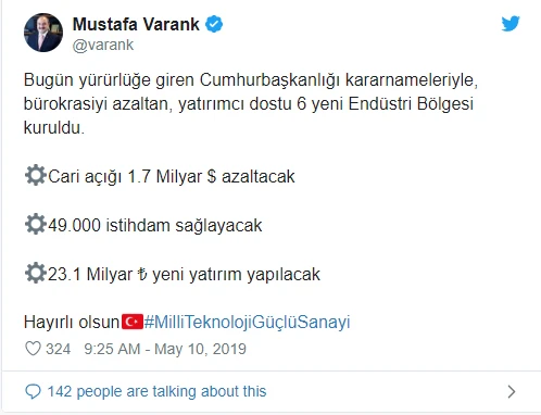 Bakan Varank: Bürokrasiyi azaltan yatırımcı dostu 6 endüstri bölgesi kuruldu